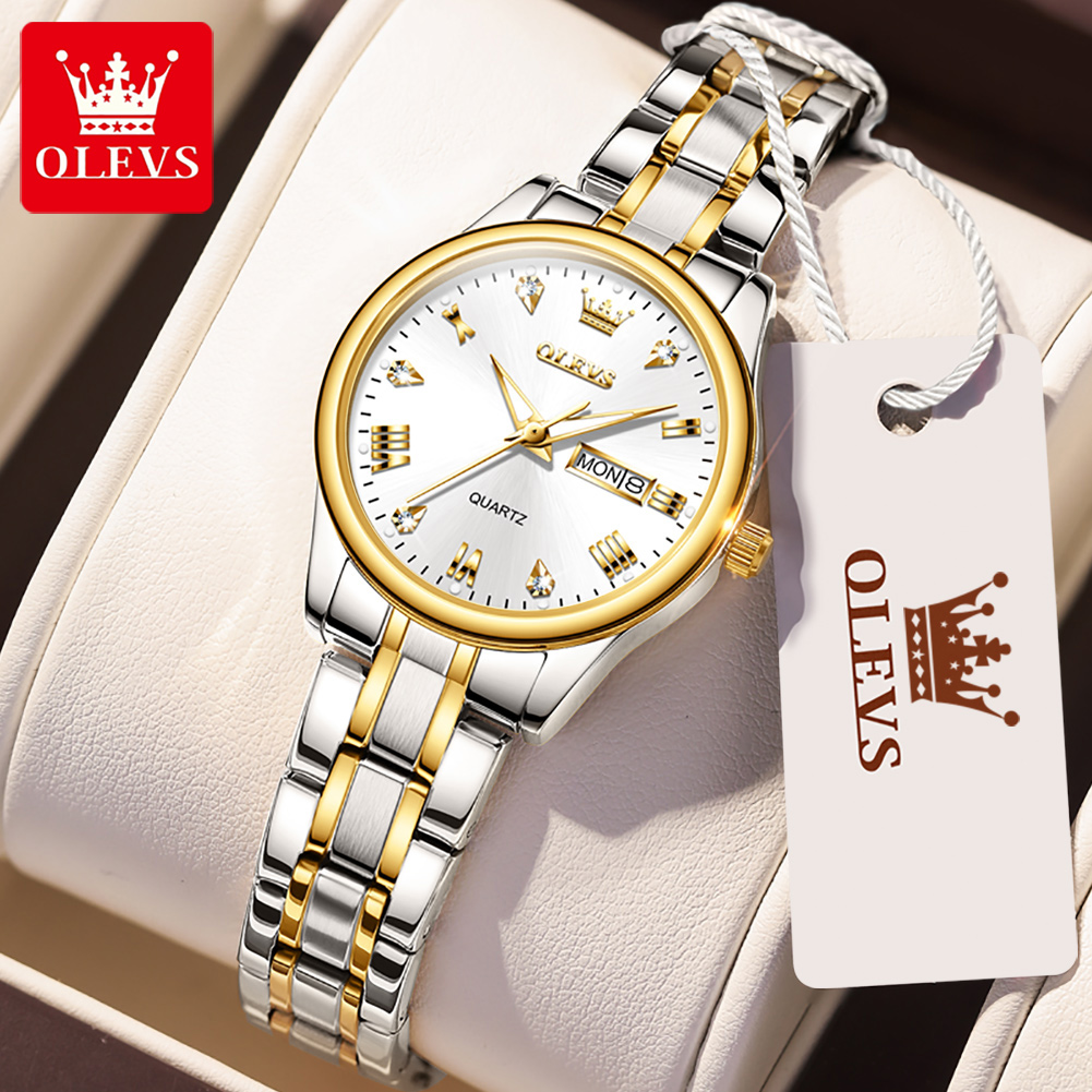 OLEVS-Montre à Quartz Étanche  - Stainless Bracelet Diver avis et prix