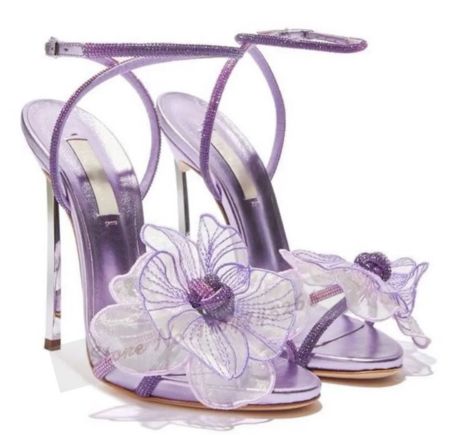 Sandales à fleurs féeriques à  - Mesh Strap Metal avis et prix