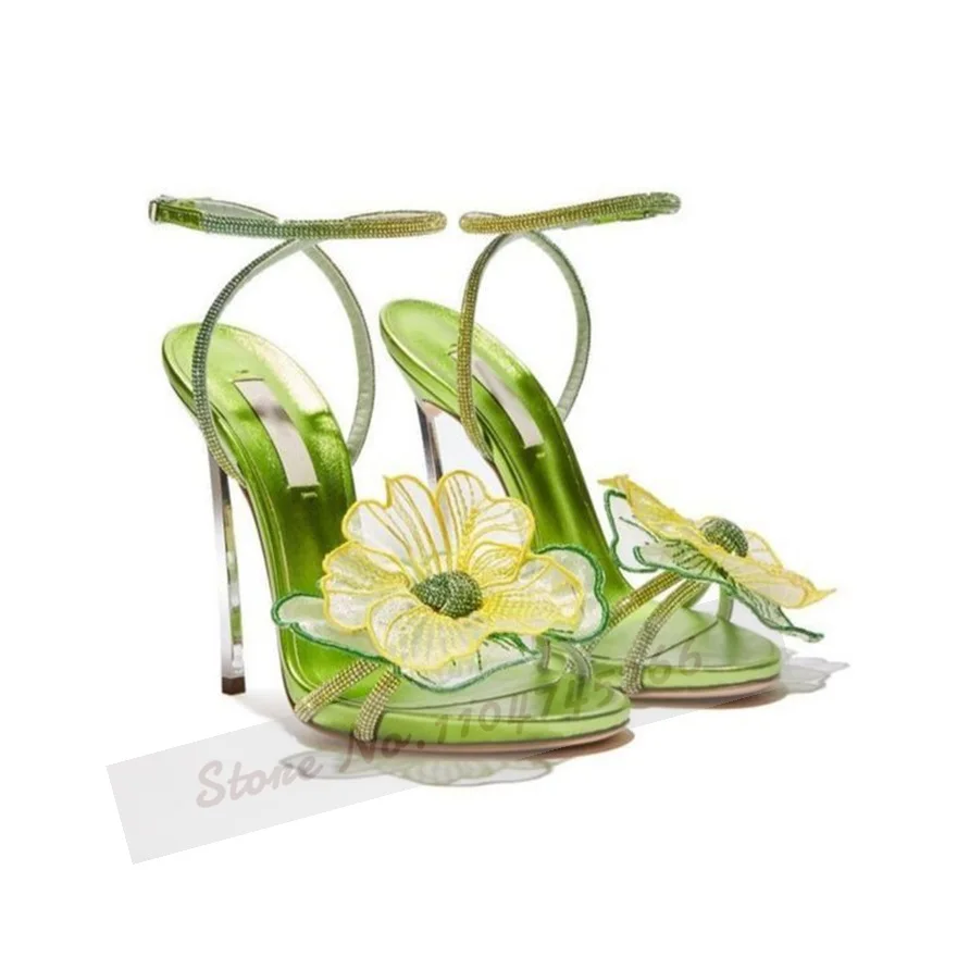 Sandales à fleurs féeriques à  - Mesh Strap Metal avis et prix